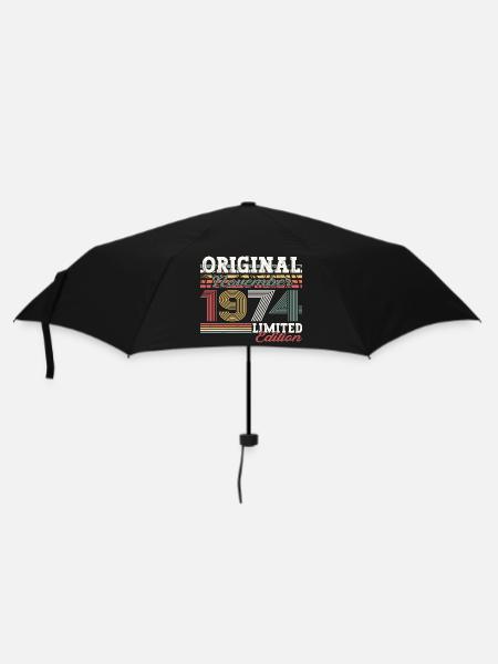 Original November 1974 48. Geburtstag Geschenk - Regenschirm (klein) - Schwarz