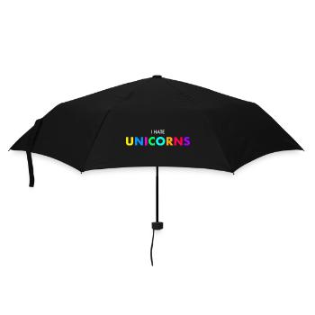 I hate unicorns - Umbrella (small) - black - Front