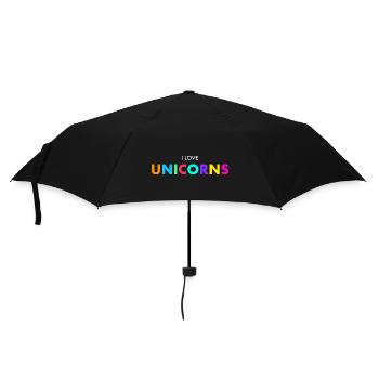 J'aime les licornes - Parapluie standard - noir - Devant