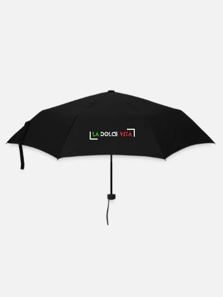 La dolce vita bella italia - Regenschirm (klein) - Schwarz