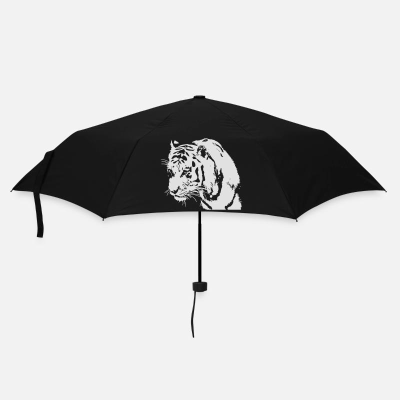 Tiger - Regenschirm (klein) - Schwarz