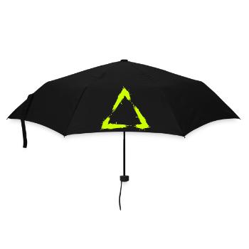 Symbol Dreieck Bürste Design Neu Gelb - Regenschirm (klein) - Schwarz - Vorne