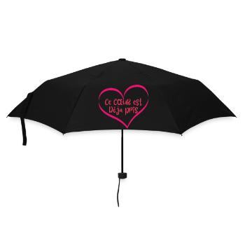 T-shirt coeur humour - Parapluie standard - noir - Devant