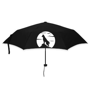 wolf full moon halloween werewolf night howl dog - Umbrella (small) - black - Front