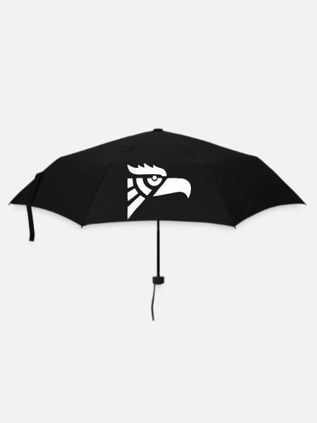 Adlerkopf weiß aztekisch - Regenschirm (klein) - Schwarz