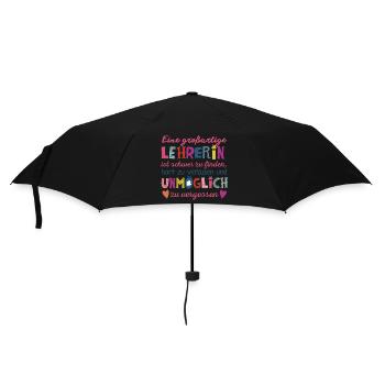 Großartige Lehrerin - Regenschirm (klein) - Schwarz - Vorne