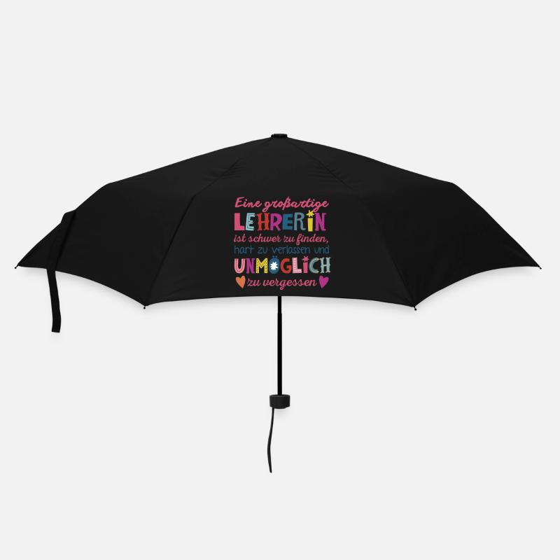 Großartige Lehrerin - Regenschirm (klein) - Schwarz