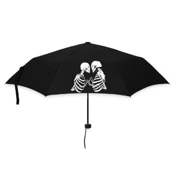 Skeleton Love Valentine's Day Relationship Forever Death - Umbrella (small) - black - Front