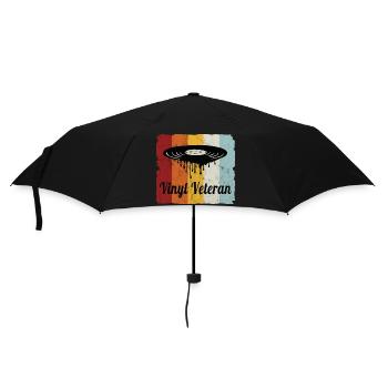 Collectionneur de disques vinyle vétéran - Parapluie standard - noir - Devant