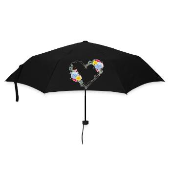 A heart to spring made of geometric shapes - Umbrella (small) - black - Front