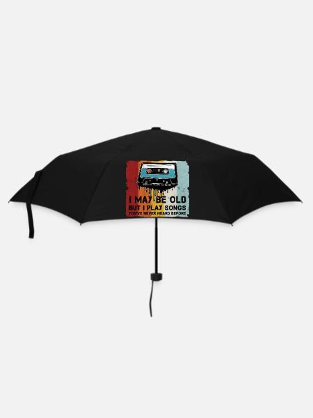 Retro Kassette Cooler Spruch - Regenschirm (klein) - Schwarz