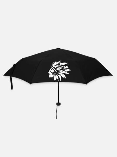 Chef indien Illustration Art graphique - Parapluie standard - noir