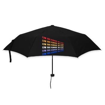 FIND THE HIPPIE IN YOU - Umbrella (small) - black - Front