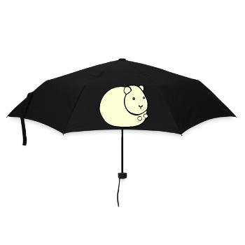 Hamster süß Tier Nagetier Tiere lustig Haustier 4 - Regenschirm (klein) - Schwarz - Vorne