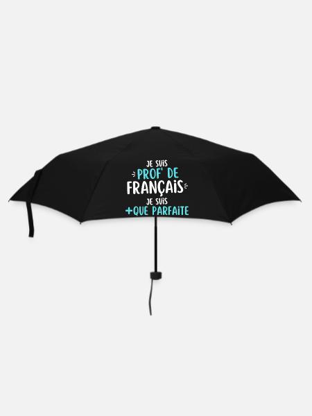 humour prof de français cadeau marrant - Parapluie standard - noir