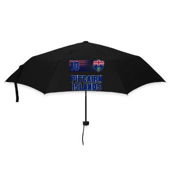 Pitcairninseln Fußball Mannschaft - Regenschirm (klein) - Schwarz - Vorne