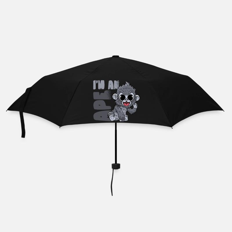 Gorille Singe - Parapluie standard - noir