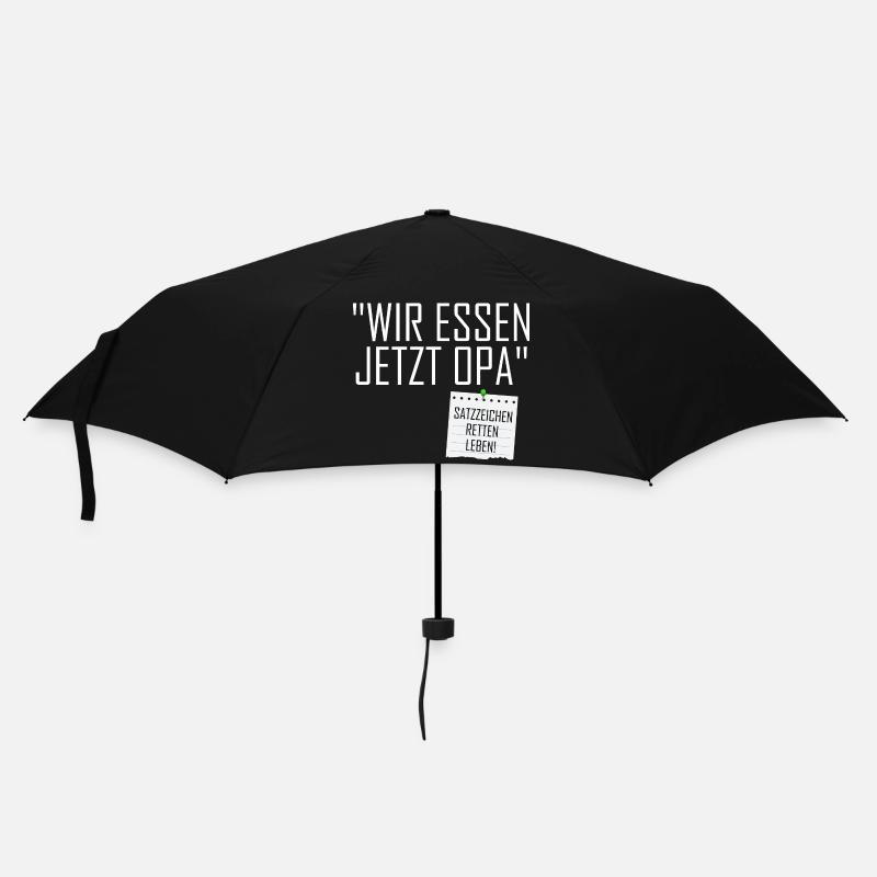 Wir essen jetzt Opa - Regenschirm (klein) - Schwarz