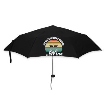 For instant happy woman just add wine - Regenschirm (klein) - Schwarz - Vorne