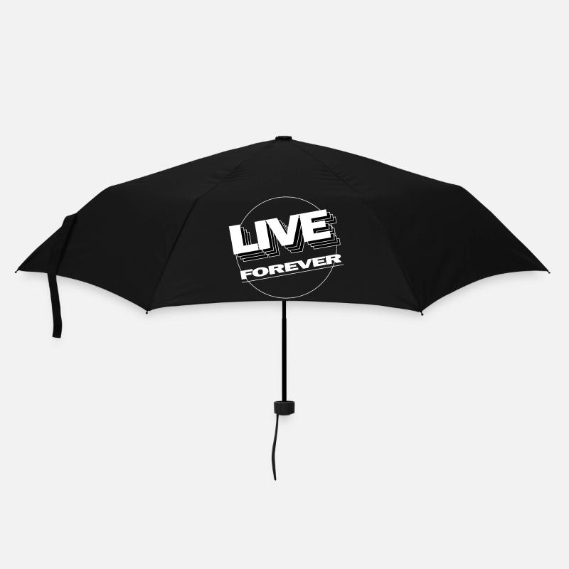 LIVE FOREVER - Umbrella (small) - black