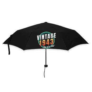 Vintage 1943 Hemd für Herren Frauen 80 Jahre 80 Jahre 80. - Regenschirm (klein) - Schwarz - Vorne
