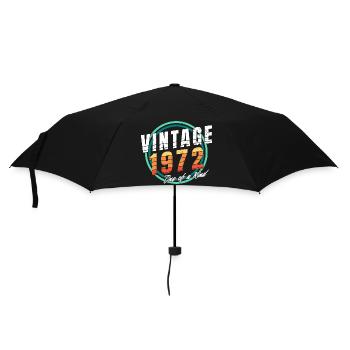 Vintage 1972 Hemd für Herren Damen 51 Jahre 51. - Regenschirm (klein) - Schwarz - Vorne