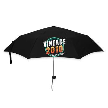 Vintage 2010 Shirt für Herren Damen 13 Jahre 13. - Regenschirm (klein) - Schwarz - Vorne