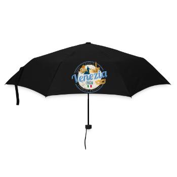 Venise Gondoliere Italie Carnaval Vintage - Parapluie standard - noir - Devant