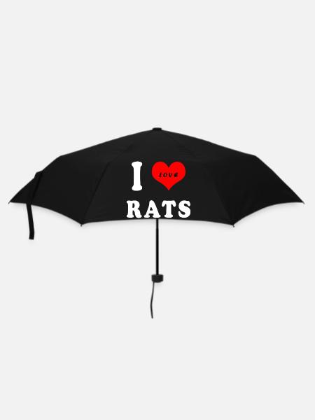 J'adore les rats - Parapluie standard - noir
