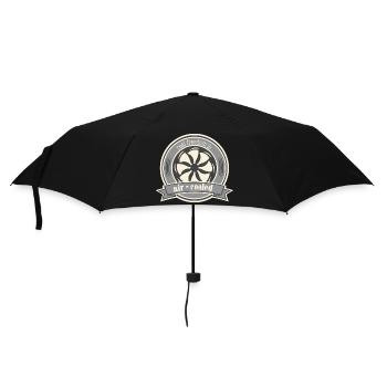 Oldtimer Luftgekühlter Boxermotor Spruch Freiheit - Regenschirm (klein) - Schwarz - Vorne