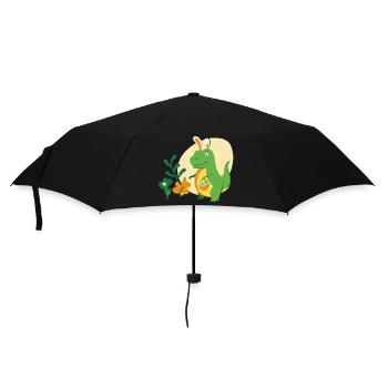 Osterhasen T-Rex - Regenschirm (klein) - Schwarz - Vorne