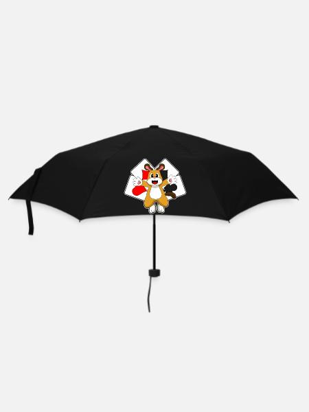 Hund Poker Pokerkarten - Regenschirm (klein) - Schwarz