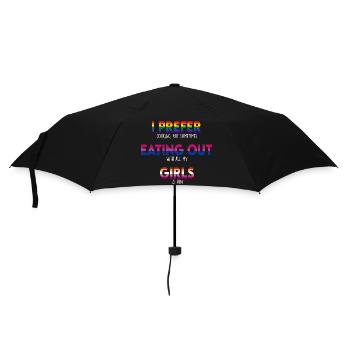 Schwul Bisexuell Lesbisch Pride Flagge LGBTQ Lustig LGBT - Regenschirm (klein) - Schwarz - Vorne