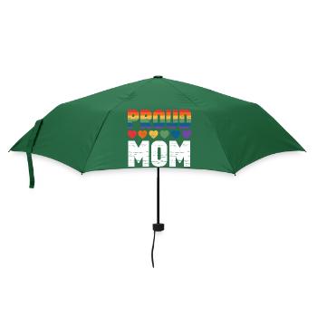 Stolze Mama LGBT Regenbogenherz - Regenschirm (klein) - Flaschengrün - Vorne
