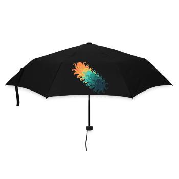 Vintage octopus - Umbrella (small) - black - Front