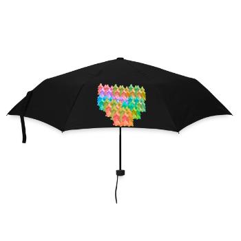 Colorful Colorful Forest Autumn Fantasy Fir Trees Nature - Umbrella (small) - black - Front