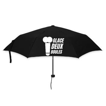 glace deux boules, crème glacée, glace humour - Parapluie standard - noir - Devant