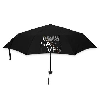 funny present contentwriter book author costume - Regenschirm (klein) - Schwarz - Vorne