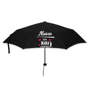 Malerin Beste Mama Muttertag Geburtstag Danke - Regenschirm (klein) - Schwarz - Vorne