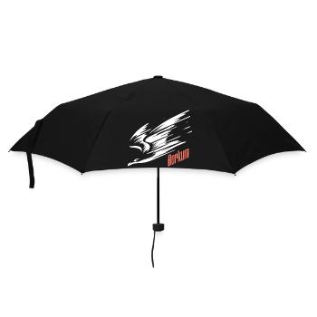 Borkum Sturzflug Tiefflieger Möwe Urlaub T-Shirt - Regenschirm (klein) - Schwarz - Vorne