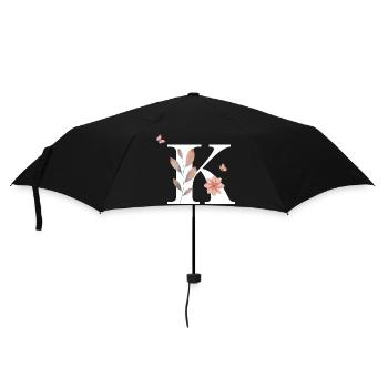 Letter k wildflowers watercolors - Umbrella (small) - black - Front