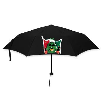 Cactus drôle avec drapeau du Mexique - Parapluie standard - noir - Devant
