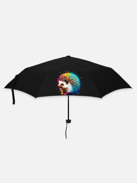 Igel - Regenschirm (klein) - Schwarz