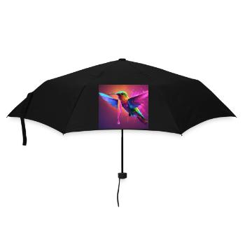 Vibrant Hummingbird in Flight - Umbrella (small) - black - Front