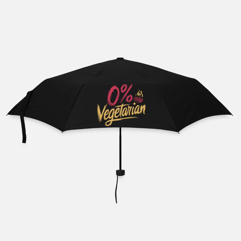 0% Vegetarian 11 - Regenschirm (klein) - Schwarz