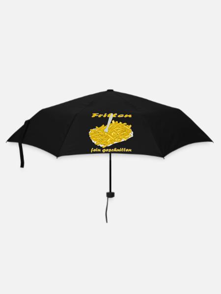 Pommes Frittes - Regenschirm (klein) - Schwarz