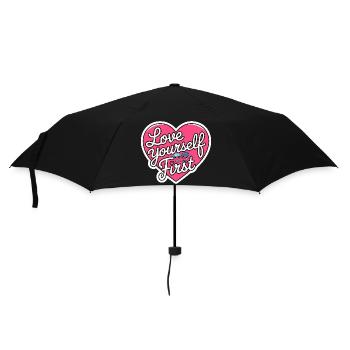 love yourself first Galentine's Day 2026 - Umbrella (small) - black - Front