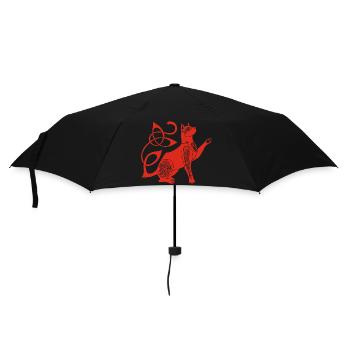 Chat rouge celte - Parapluie standard - noir - Devant