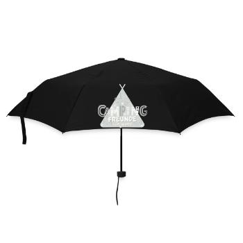 Campingfreunde für immer. Beste Camping Freunde - Regenschirm (klein) - Schwarz - Vorne