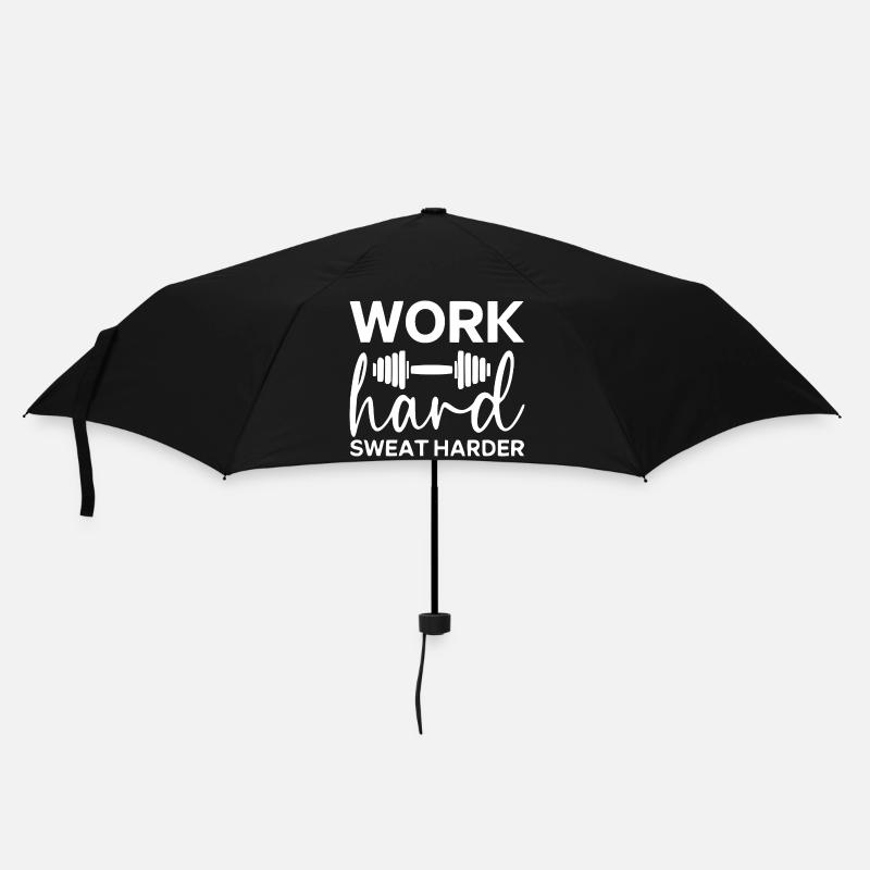 Motivational Weightlifting Workout Design - Umbrella (small) - black